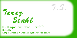 terez stahl business card